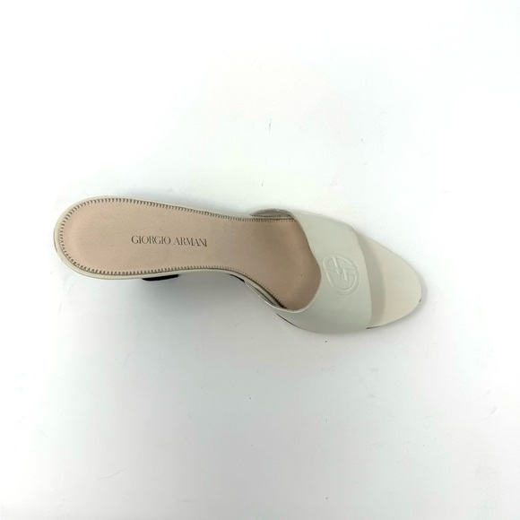 Giorgio Armani Ivory Patent Slingback Heels – Size 37.5 | Minimalist Luxury - Picture 5 of 9